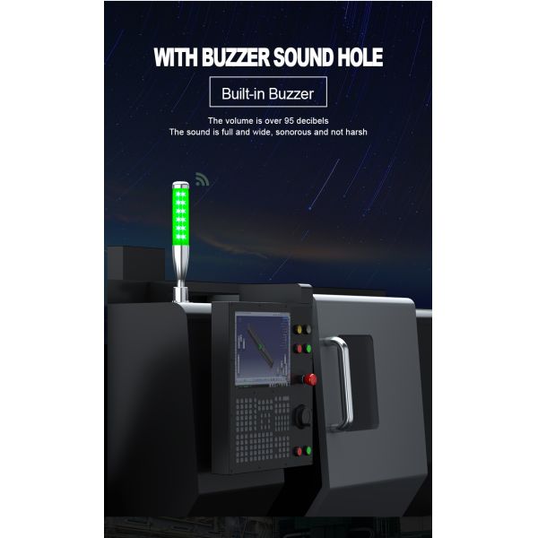 70 / Min Lámpara de torre de señal brillante DC 24V IP54 Para Indicador de estado de la máquina CNC