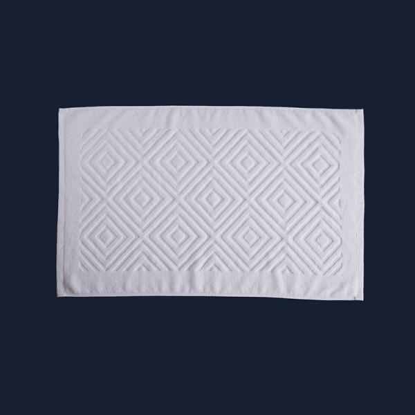 100% Cotton Hotel Bath Mat Jacquard Logo Compressed Disposable Quick Dry