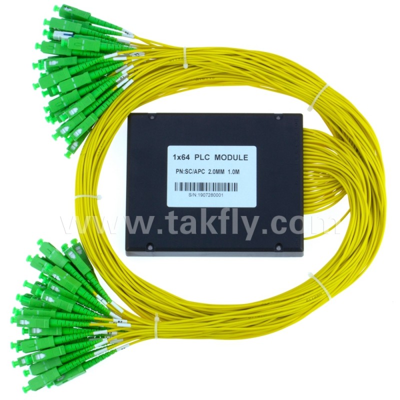 PLC Splitter ABS box 1xN SC APC/UPC Fiber Optic for Fttx Telecom Data Center