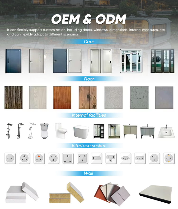 Factory Direct Sale Lightweight Luxury Modern Outdoor Living Steel Structure Modular Bathroom Hotel Yoncheng Wood Frame