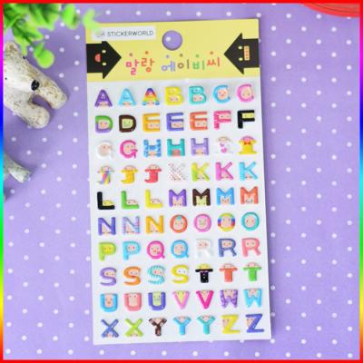 Childrens Puffy Alphabet Stickers Lovely Bubble Design 90mm X 175mm Size