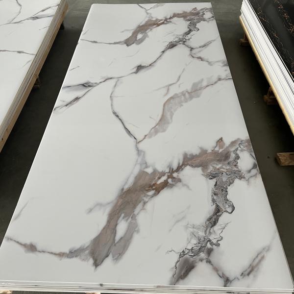 2.8mm Thickness PVC UV Marble Board for Interior Wall Decoration 1220x2800mm Exporter