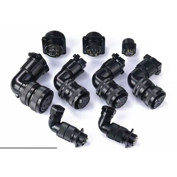 Waterproof Servo Motor Connector YD28 Aviation Socket with 4 pin, 7 pin, 15 pin and 1000V Voltage Rating