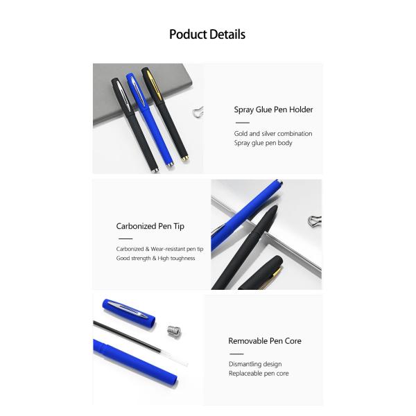 Bureau Entreprise Grosse capacité Remplissage stylo Gel Papeterie stylo de signature avec logo