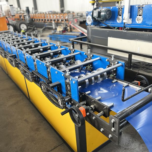 Galvanized Steel Profile PLC Control Hydraulic Cutting K Gutter Making Roll Forming Machine