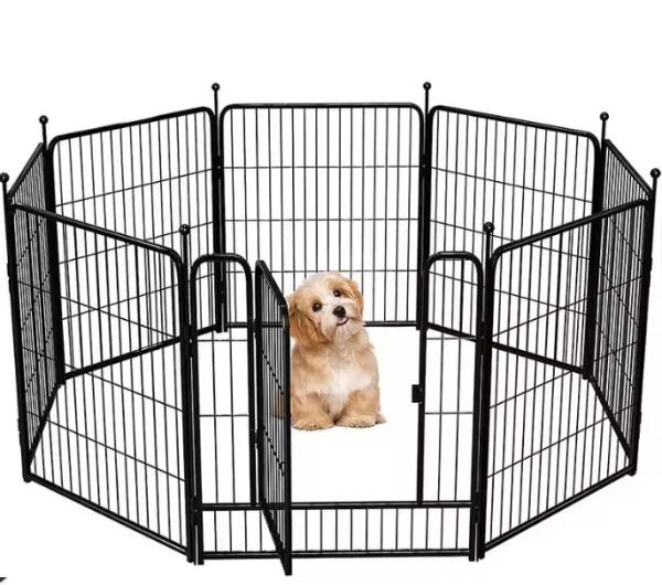 6pcs Dobrável Metal Portátil Cão Jardim de Jogos Filhotinho Cercas Exteriores Kennel