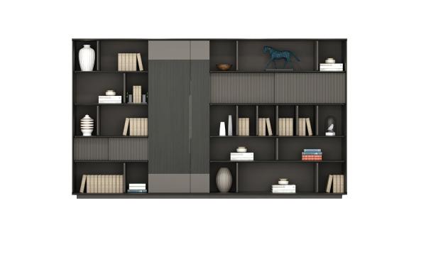 Sandalwood Office Bookcase Cabinet , DIOUS Home Office Storage Furniture