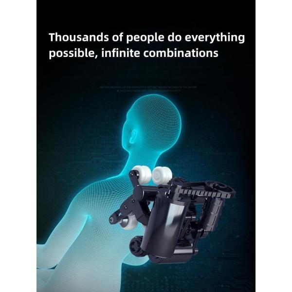 Full Body Electric Massage Chair Adjustable Height Salon Furniture Multifunctional Bed Relax Recliner