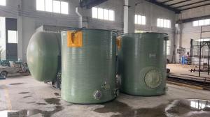 Cross Wound Frp Poly Chemical Storage Tanks White Blue 3990mm
