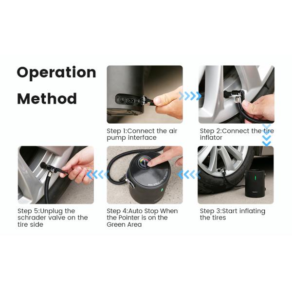 12V 150PSI Mini Portable Tire Inflators Pump for High Power Rechargeable Car Styling