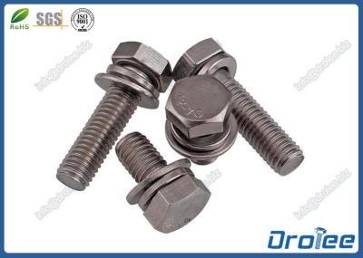 A2-70 Stainless Steel Hex Head SEMS Screws with Flat + Spring Washers