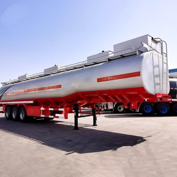 3-Axle Original Factory Axle 12R20 Tires 45000L Mechanical Suspension Crude Oil Tanker Transport Truck Semi Trailer