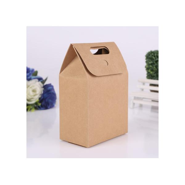 Сумки подарка Брауна Kraft рождества бумажные обедают квадратный бумажный мешок с ручками