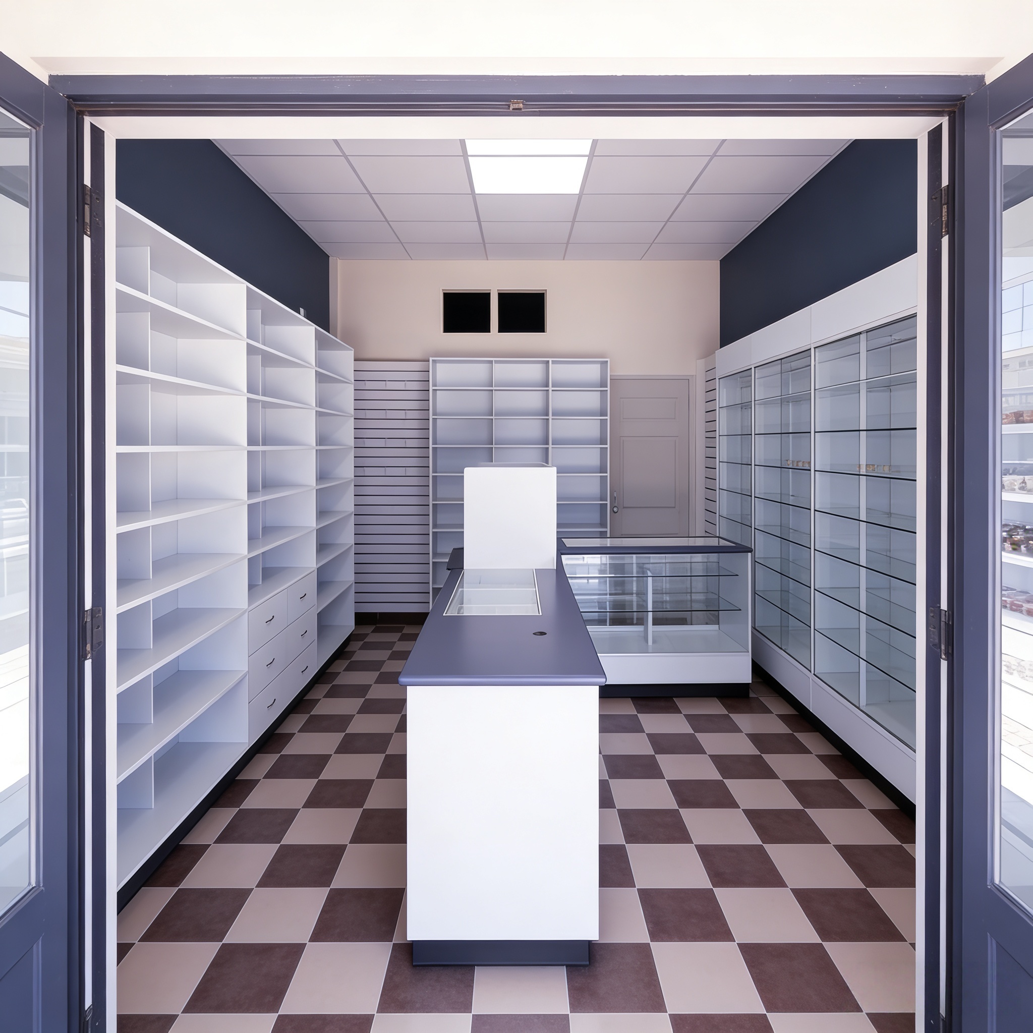 Commercial Medical Store Display Cabinets and Pharmacy Wall Shelves for Retail Drugstore Furniture Solutions