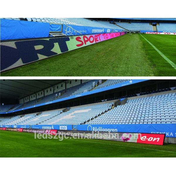 p10 outdoor full color football stadium perimeter led screen display