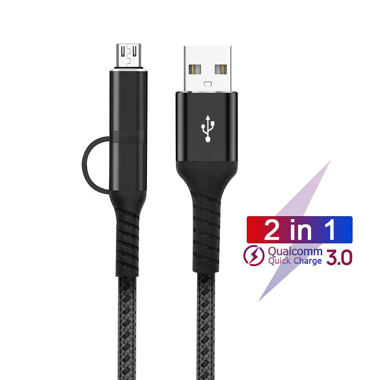 10000 Times Nylon Braided USB Cable OD 3.5mm USB Sync Cable