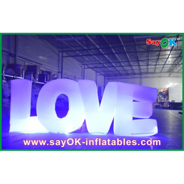 Влюбленность освещая ткань нейлона украшений Inflatables ярда напольную