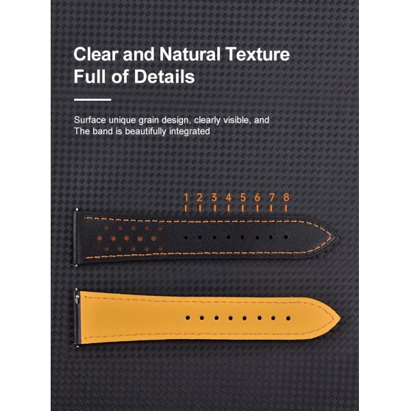 Unisex, Quick-release Spring Clip, Vintage Leather Strap