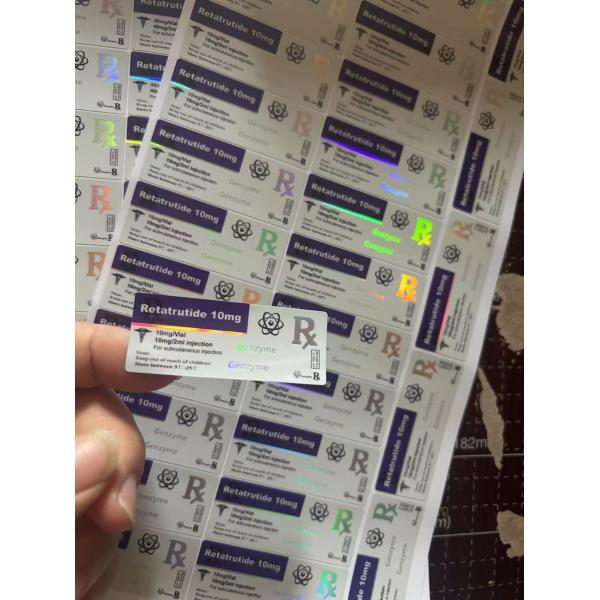 Retatrutide 30mg 2ml injection vial labels for subcutaneous injection 