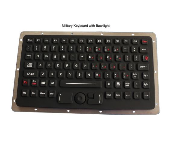 Teclado militar áspero de borracha da montagem do painel da compatibilidade eletrónica com luminoso