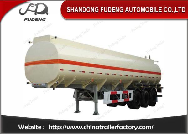 Tri Axle Fuel Tanker Semi Trailer 45000 Liters With Carbon Steel