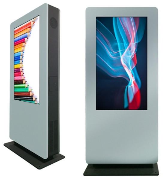 65 Smart Outdoor Interactive Kiosk IP65 Tempered Glass Free Standing