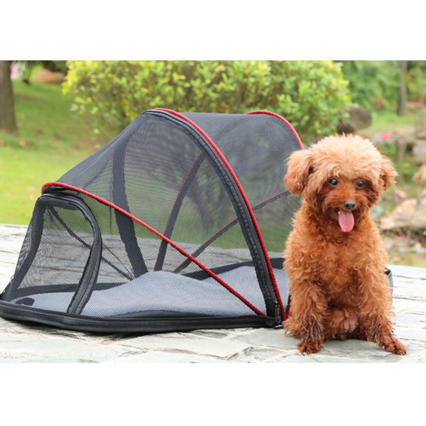 Вагонетка собаки вагонетки несущей собаки голубого холста ковбоя уютная на колесах 53x39x82cm