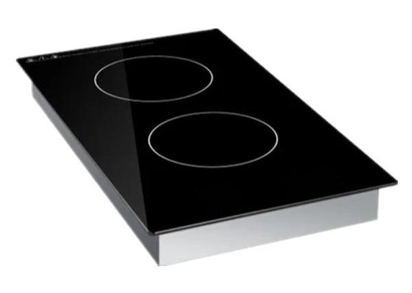 Metal Base 3KW Electric 2 Burner Ceramic Cooktop