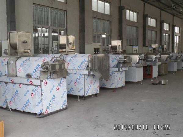 Inflated Core Filling Food Manufacturing Machines , Snacks Double Screw Extruder Machine