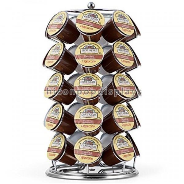 Retail Store Counter Display Racks 3-Tier Commercial Stainless Steel 24 K-Cup Holder