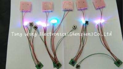 Diodo emissor de luz colorido das luzes 2 bonitos e 1 microplaqueta sadia de piscamento do botão para brinquedos