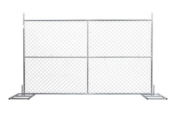 8'x12' temporary chain link fence panels diameter wire 11.5ga chain link mesh 2 x 2 tube 35mm wall thick 1.60mm