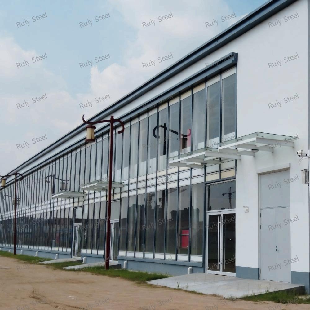 Custom Prefabricated Steel Vehical Warehouse With Mezzanine