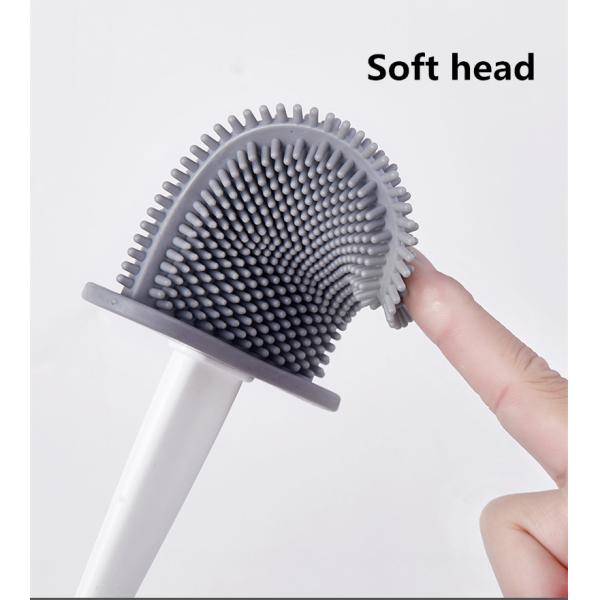 Длинный логотип щетки чистки туалета Tpr ручки мягкий резиновый приемлемый