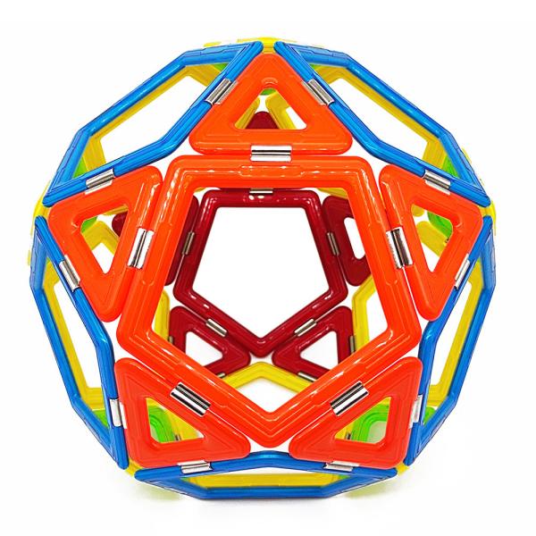 Geometric Intelligent Magnetic Building Tiles Set Color Window Educational Kit