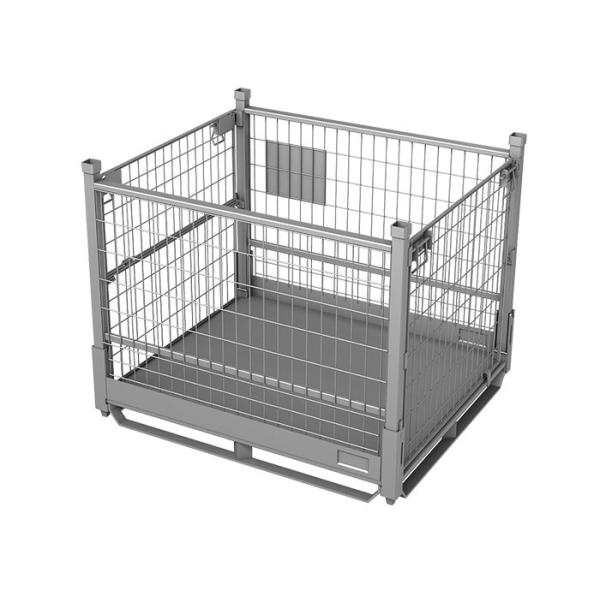 Foldable Wire Mesh Stillage Pallet Cage 1T-2T Load For Lifting