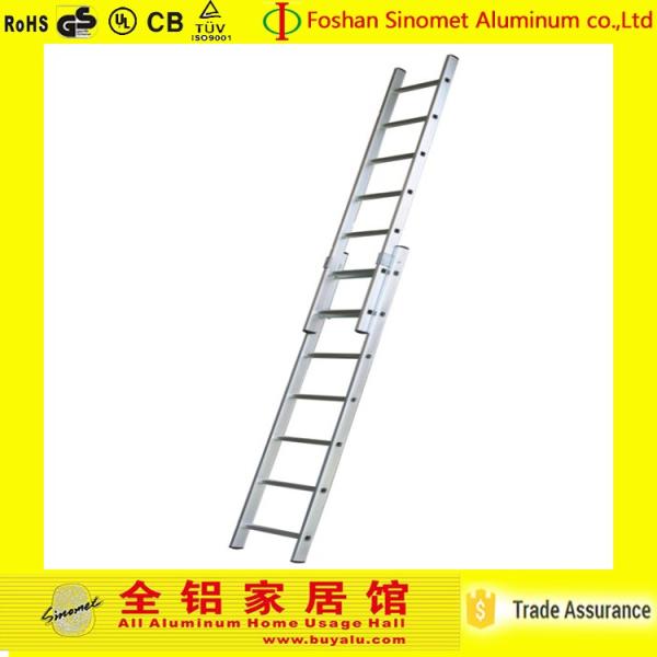 Silver Aluminum Step Ladder Hot Aluminum Sliding Double Ladder