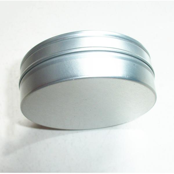 Candy Round Tin Box Silver color with clear window , round tin containers