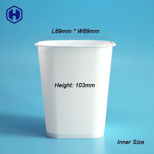 Подгоняйте пустую 103MM пластиковую чашку IML с печатью крышки