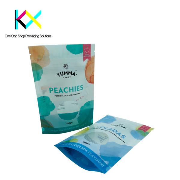 Customizable Biscuit Packaging Pouch Zip Lock Stand Up Pouch With Clear Window