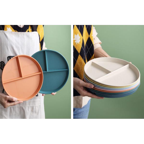 Многоразовый 3-комплектный обеденный столик БПА-беспроводный микроволновый посудомоечный автомат безопасный пшеничный волокно PP