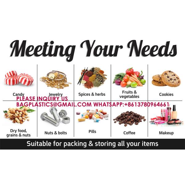 Self Sealing Sealable Treat Bags Packaging Food Storage Pouch for Sample Cookies Jewelry