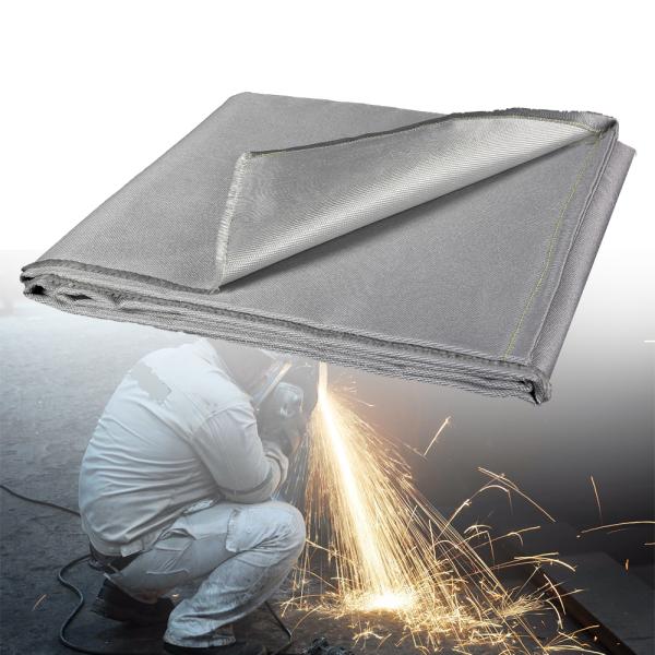 Couverture de soudage en fibre de verre résistant au feu à 550 °C résistant à la chaleur