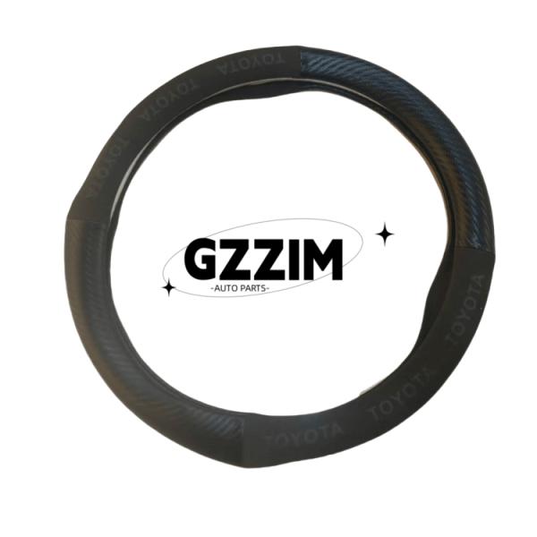 Customizable 3D Embossed PU Leather Steering Wheel Cover O Type D Type Design for Toyota Luxury Custom Logo