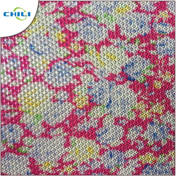 Fashionable Printed Faux Leather Fabric Shoes Application Customized Color