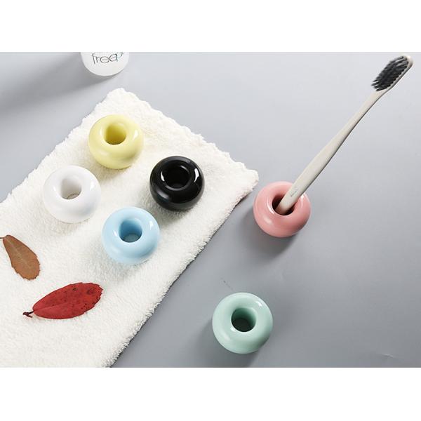 Household Ceramic Toothbrush Holder Set Stand With Pink Blue Green Color