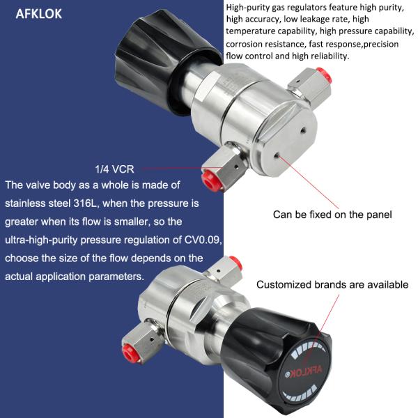 Высокий клапан давления азота кислорода подачи давления высокий регулируя с VCR приспосабливая 1/4inch