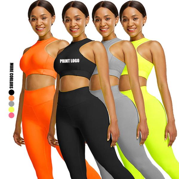Women's Seamless Sports Leggings Set with High Waist Fabric 78% polyester 22% spandex