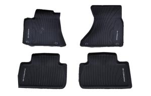 tapetes de piso preto de PVC para Porsche Macan 2014 2016, tapetes para pés com