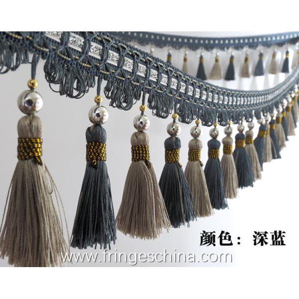 Handmade fashionable chain beads lace tassels fringes for curtain/sofa/pillow/stage decoration